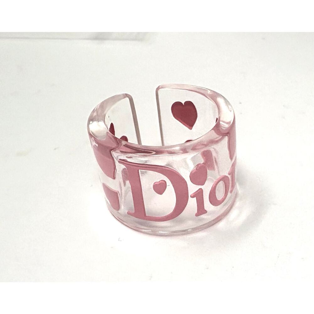 Vintage Dior Lucite Heart Ring by  Galliano – Rare Size 6